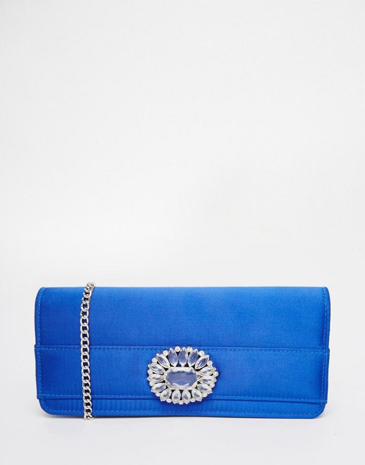 Carvela Jewelled Envelope Clutch Bag - Blue