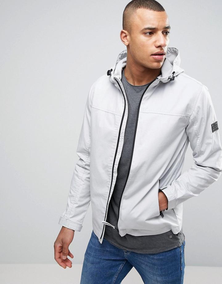 Jack & Jones Core Light Weight Hooded Jacket - Cream