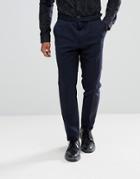 Hugo Slim Fit Stretch Suit Pants In Navy Suit 7 - Navy