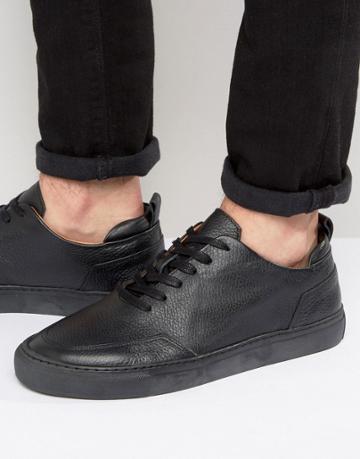 Zign Leather Sneakers - Black
