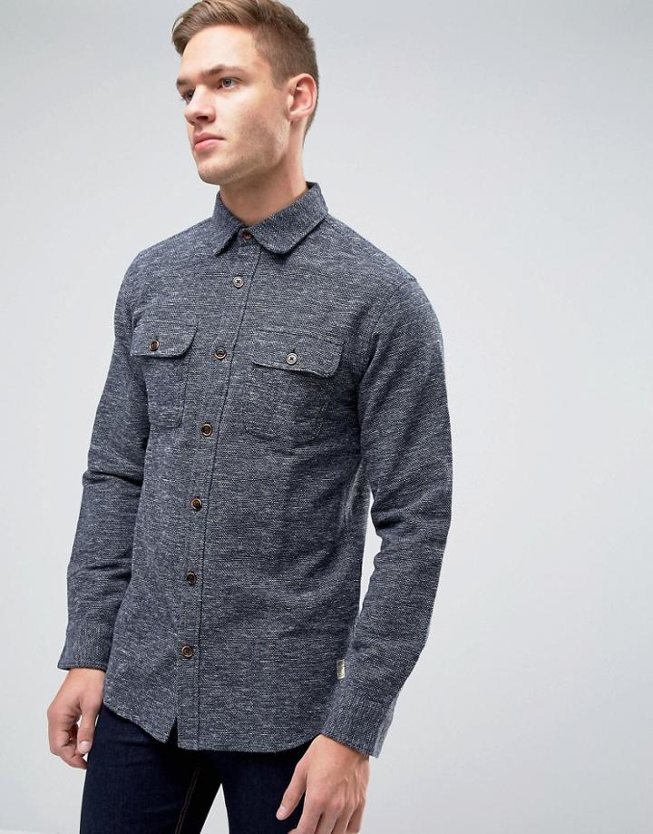 Jack & Jones Vintage Shirt In Heavy Textured Fabric In Regular Fit - N