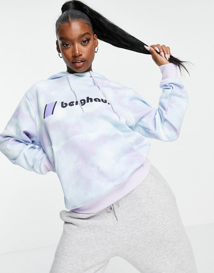 Berghaus Heritage Logo Hoodie In Purple Tie Dye