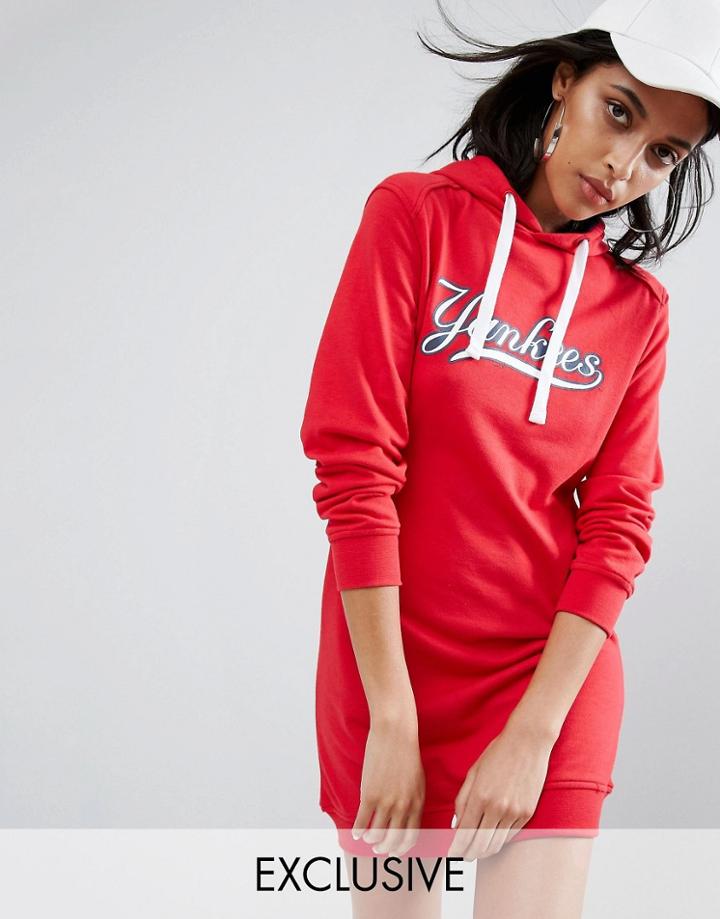 Majestic Sweat Hoodie Dress - Red