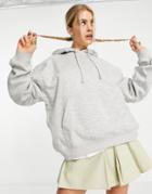 Weekday Essence Organic Cotton Hoodie In Gray