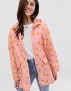 Asos Design Raincoat In Polka Dot - Multi