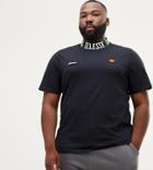 Ellesse T-shirt With Repeat Logo Neckline In Black - Black