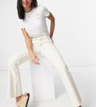 Reclaimed Vintage Inspired 99 Classic Flare Jean In Ecru-white