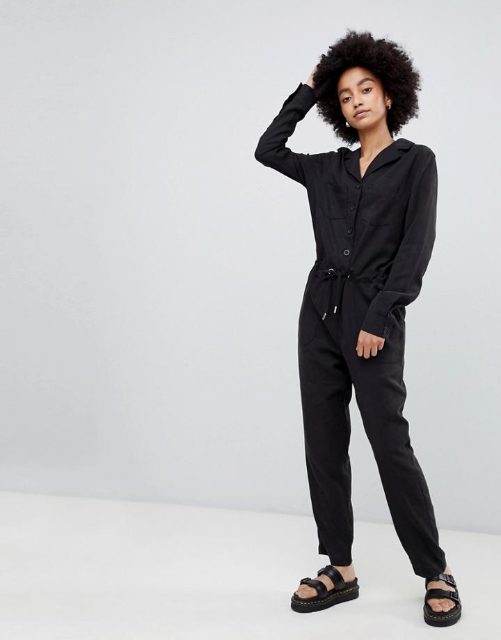 Dr Denim Tencel Boiler Suit - Black