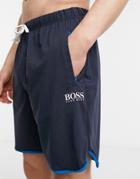 Boss Bodywear Balance Logo Shorts In Navy