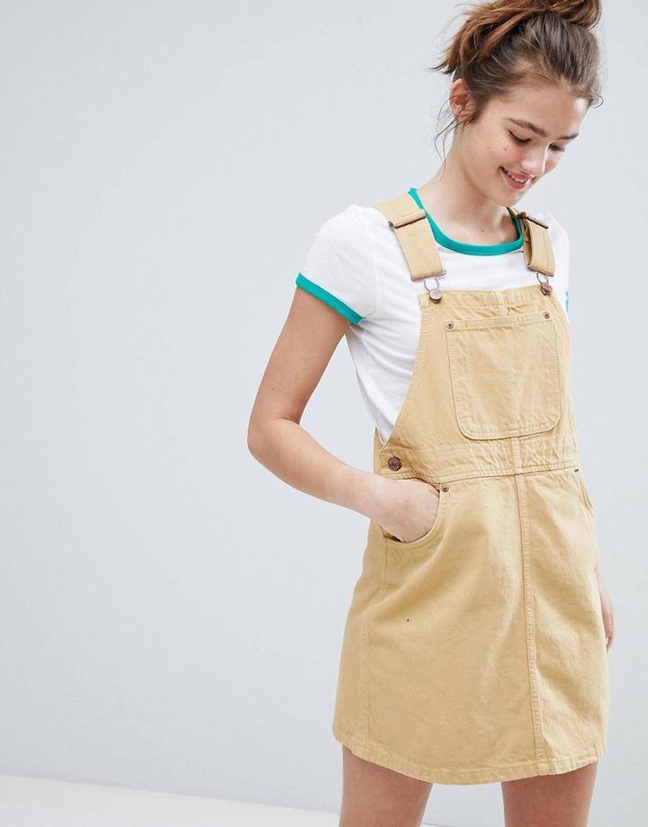 Monki Overalls Mini Dress - Yellow