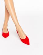 Raid Agatha Red Point Flat Shoes - Red