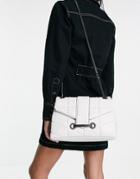 Topshop Trophy Quilted Shoulder Bag In Stone-neutral