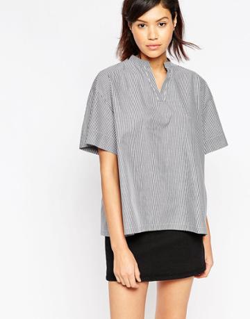 Tired Of Tokyo Striped Loose Fit Shirt - Stripes