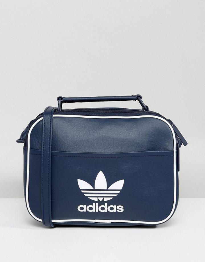 Adidas Originals Mini Airliner Bag In Navy - Navy
