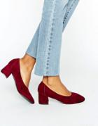 Daisy Street Burgundy Mid Heeled Shoes - Red