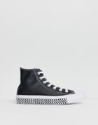 Converse Black Chuck Taylor Hi All Star Leather Voltage Sneakers