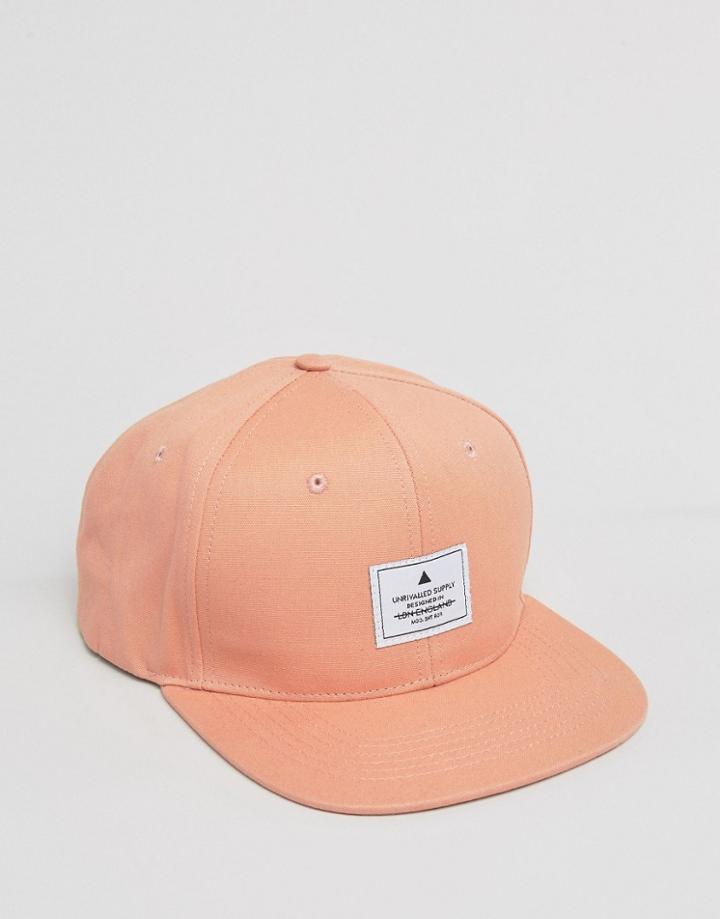 Asos Snapback Cap In Pink - Pink