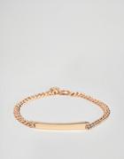 Chained & Able Flat Curb Id Bracelet In Gold - Gold
