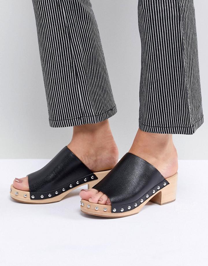 Sol Sana Jackie Black Heeled Clogs - Black