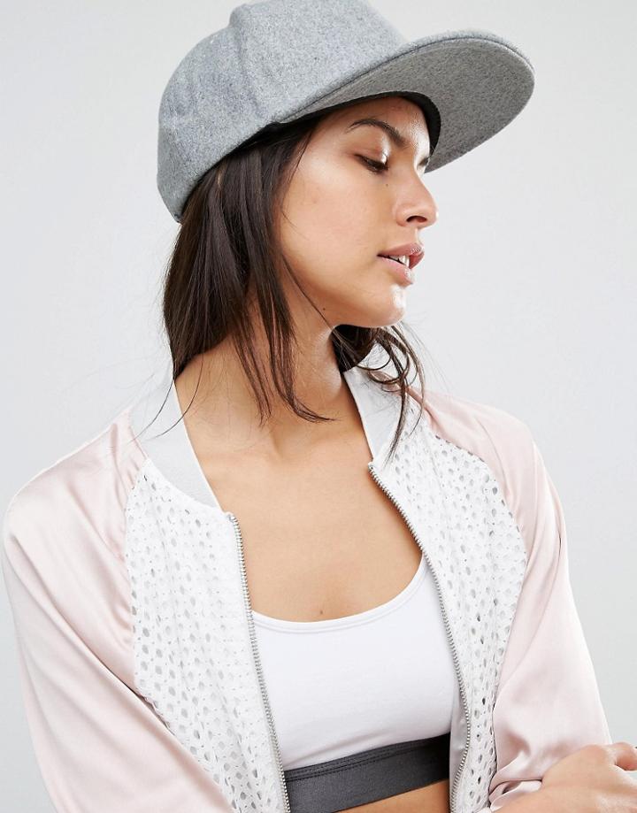 7x Felt Snapback Cap - Gray