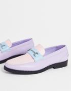 Asos Design Loafer In Multi Color With Black Sole