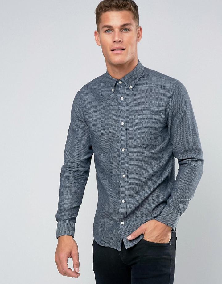 Jack & Jones Premium Smart Shirt With Button Down - Blue