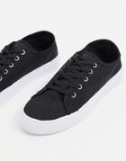 Asos Design Dizzy Lace Up Sneakers In Black