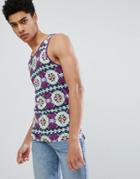 Only & Sons Printed Tank - Red