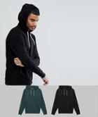 Asos Hoodie 2 Pack Black/green Save - Multi