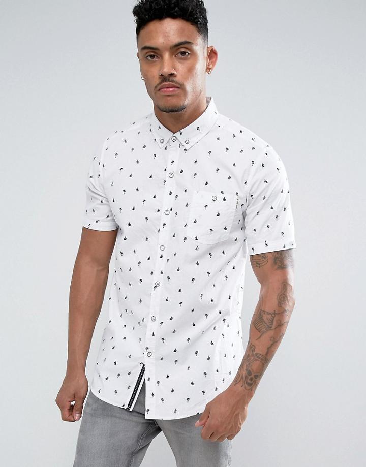 Soul Star Nautical Print Shirt - White