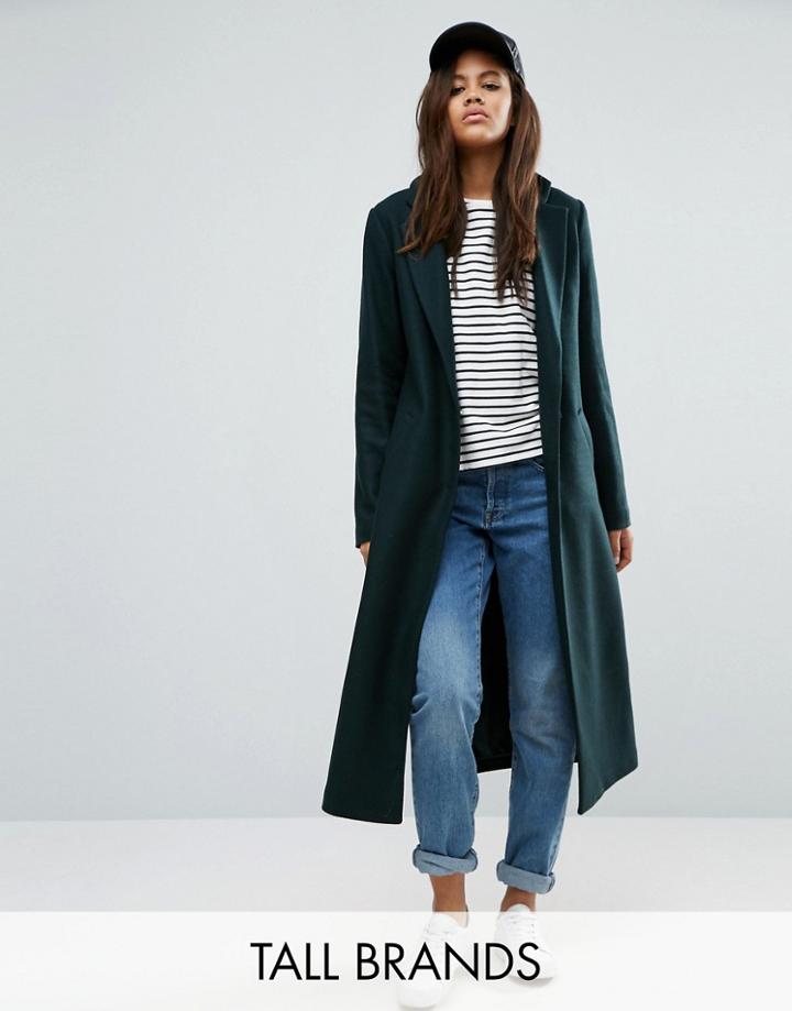 New Look Tall Split Side Maxi Coat - Beige