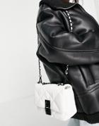 Steve Madden Bterra Quilted Crossybody Bag With Chain In White