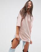 Asos T-shirt In Super Oversized Fit - Pink