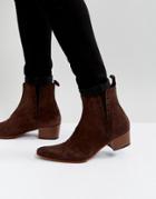 Jeffery West Murphy Chelsea Boots In Brown Suede - Brown