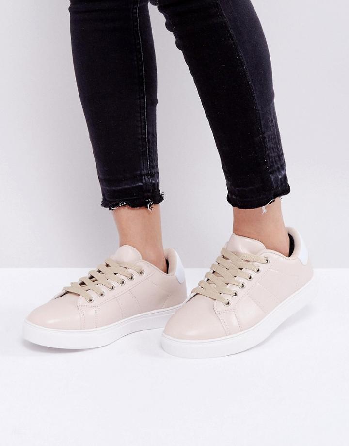 Truffle Collection Clean Contrast Sole Sneaker - Beige