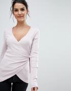 Ivyrevel Wrap Front Top With Tie - Pink