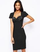 Hybrid Pencil Dress With Sweetheart Neck - Black $79.98