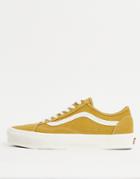 Vans Old Skool Tapered Sneakers With Peace Print In Mustard-yellow