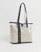 Dkny Plastic Detail Tote Bag - Clear
