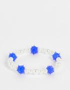 Asos Design Bracelet With Rubber Spikey Balls-multi