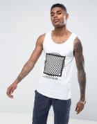 Asos Extreme Muscle Tank With Circle Print - White
