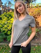Nike Training Short Sleeve Mesh Training Top In Gray-grey