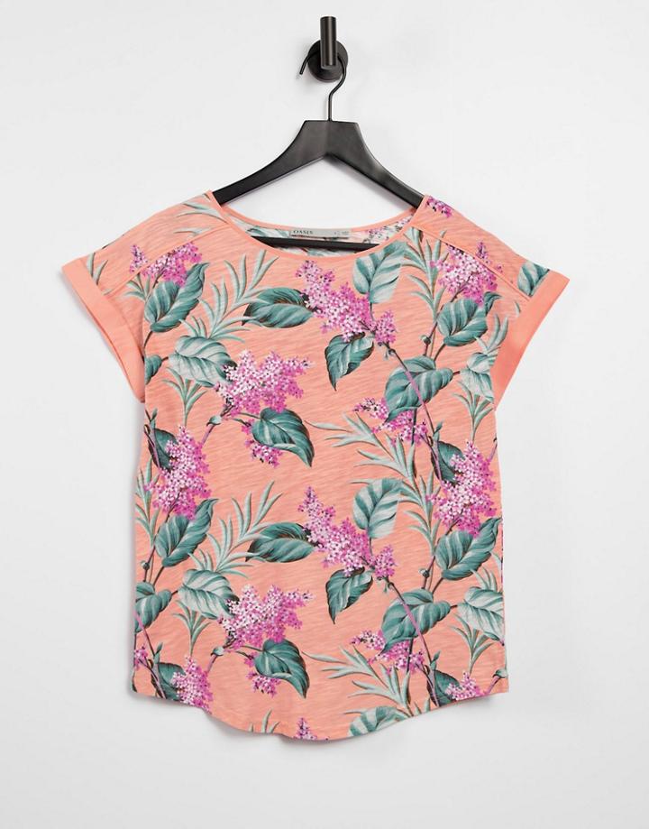 Oasis Floral Top In Orange-multi