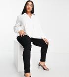 In The Style Plus X Jac Jossa Peplum Hem Shirt In White