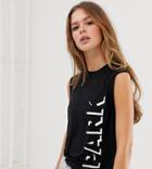 Ivy Park Logo Tank In Black - Black