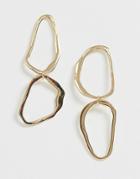Weekday Circle Drop Earrings In Gold - Gold