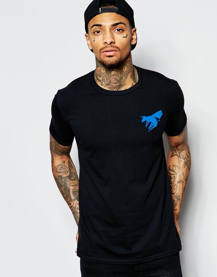 Abuze London T-shirt Neo Script - Black