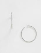 Krystal London Swarovski Crystal 7.5cm Statement Hoop Earrings-clear