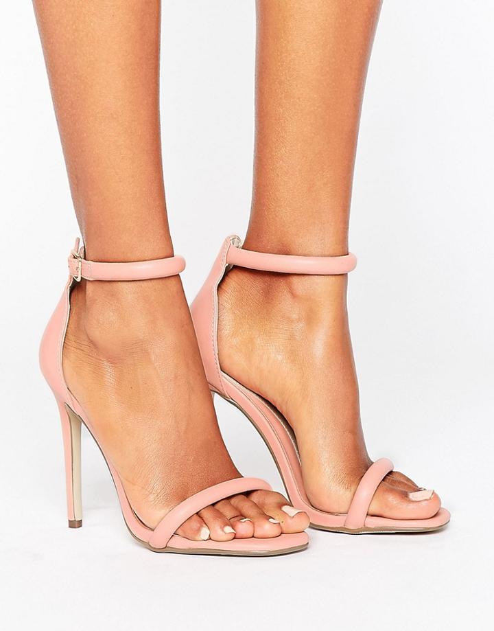 Missguided Barely There Heeled Sandal - Pink