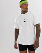 Hnr Ldn Embroidered Pray T-shirt In Oversized-white